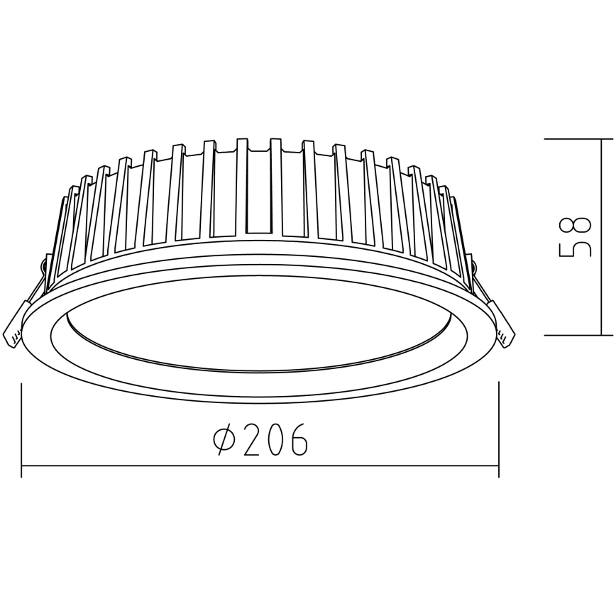 APLED - LED indbygningslampe RONDO WOODLINE LED/12W/230V 4000K diameter 20 cm fyrretræ massivt træ