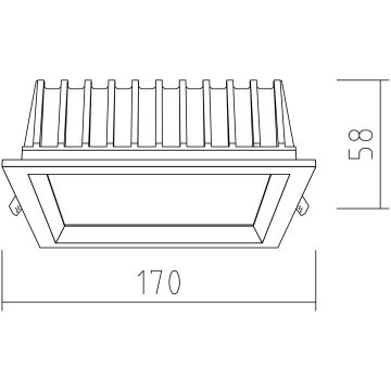 APLED - LED indbygningslampe SQUARE WOODLINE LED/12W/230V 4000K 17x17 cm aske massivt træ