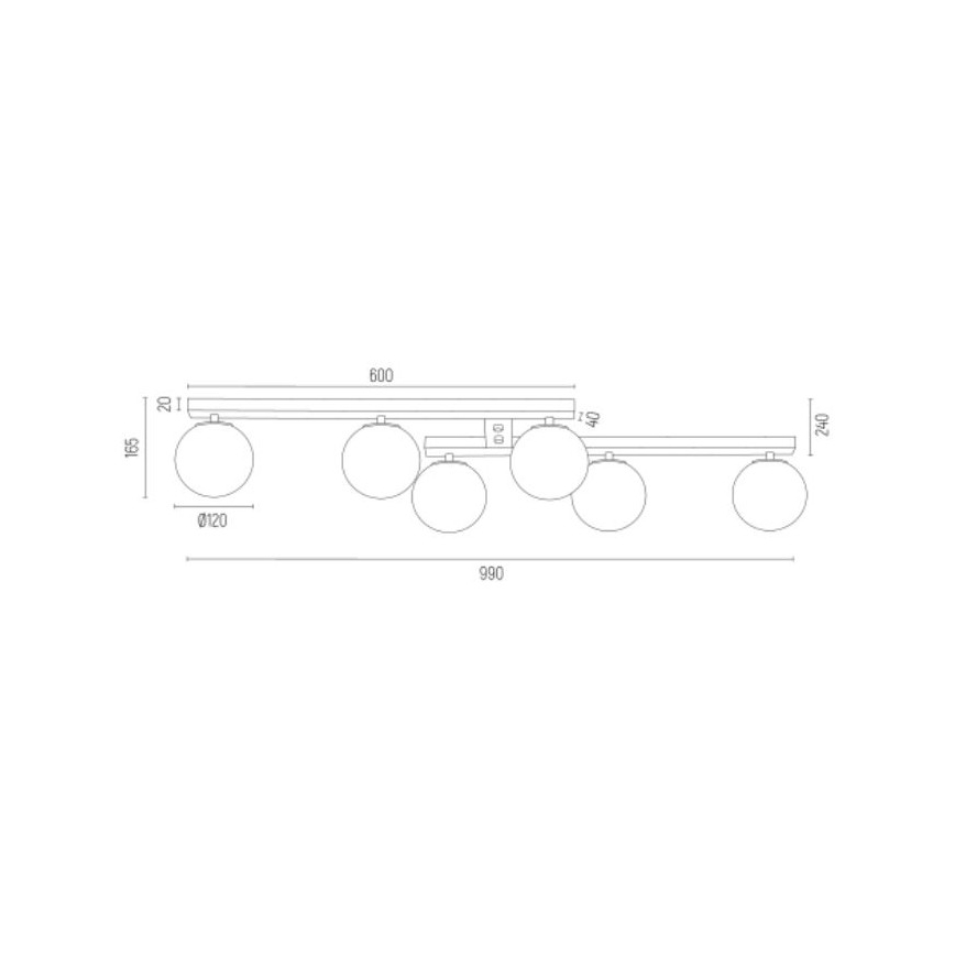 Argon 2544 - Loftlampe FREEMONT 6xE14/7W/230V