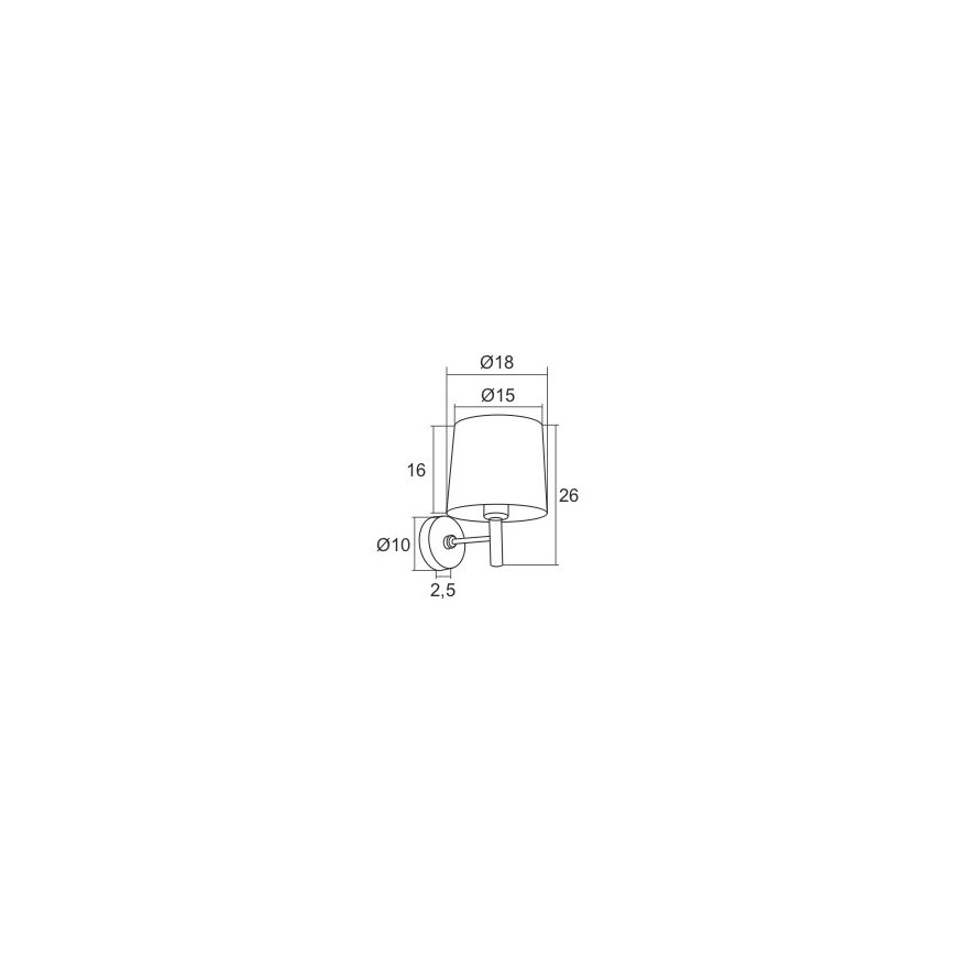 Argon 3910 - Væglampe BOLZANO 1xE27/15W/230V blå/skinnende krom