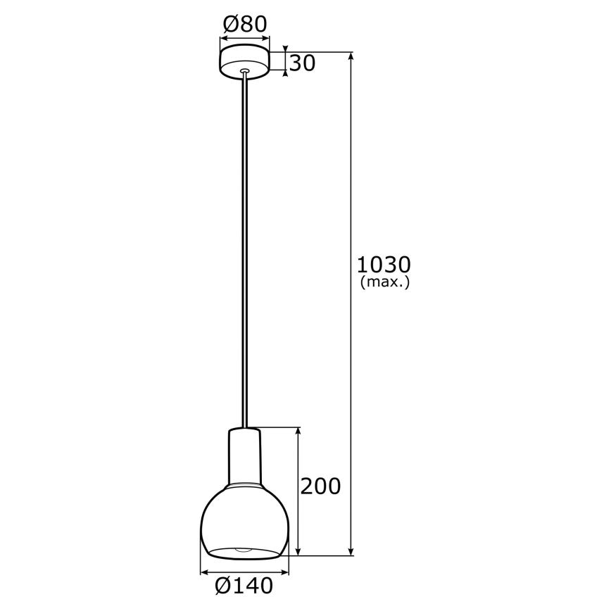 Argon 4215 - Pendel SINES 1xE27/15W/230V diam. 14 cm hvid