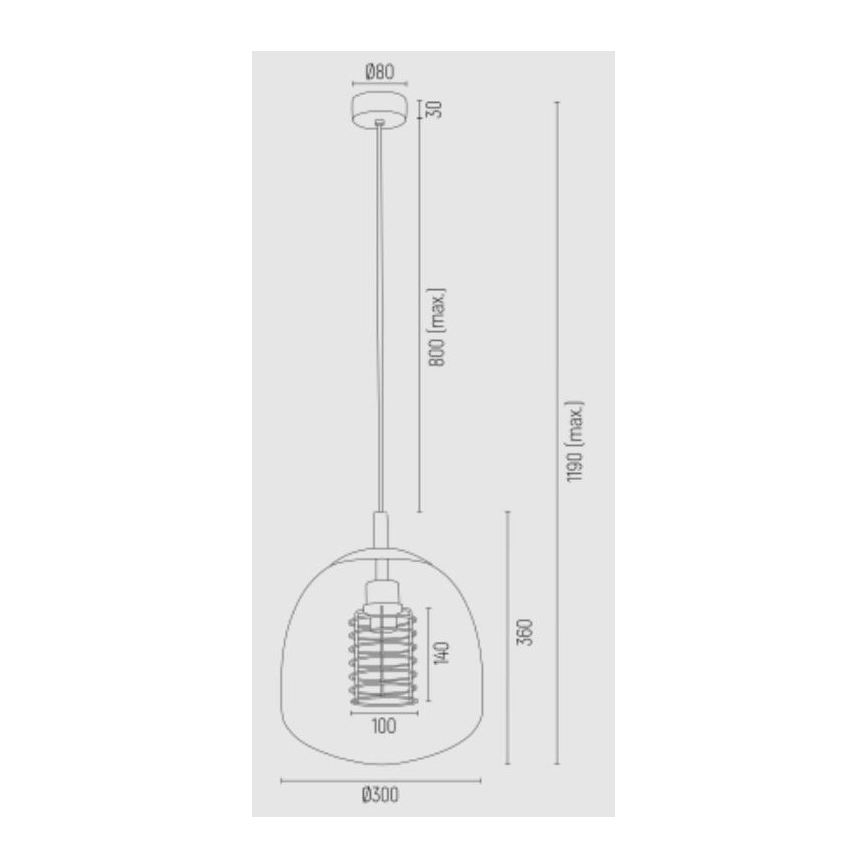 Argon 4677 - Pendel GLEN 1xE27/15W/230V