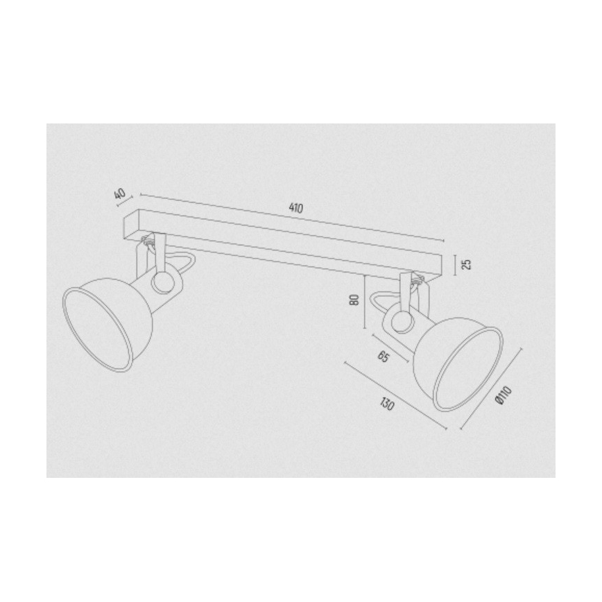 Argon 7173 - Spotlampe LENORA 2xE14/7W/230V rød