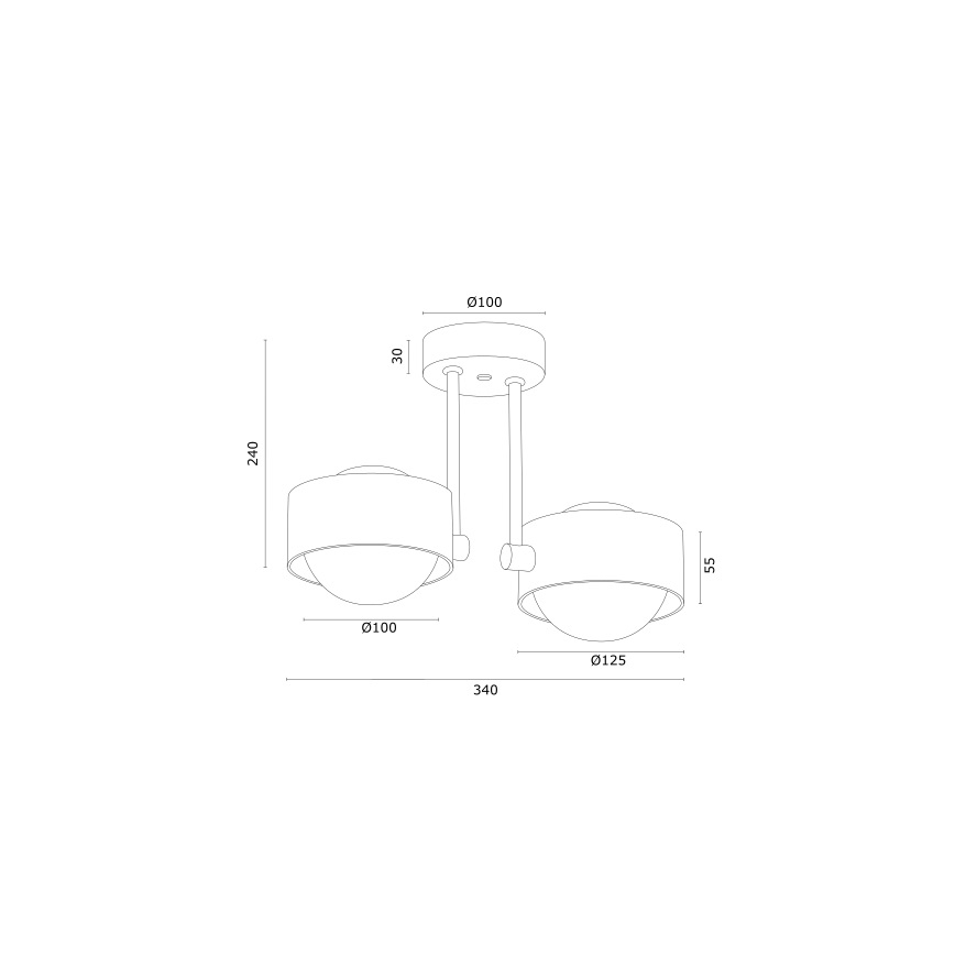 Argon 7215 - Pendel til badeværelse MASSIMO PLUS 2xG9/6W/230V IP44 guldfarvet