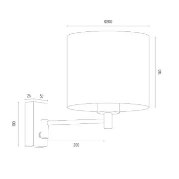 Argon 8370 - Væglampe DOLCE 1xE27/15W/230V