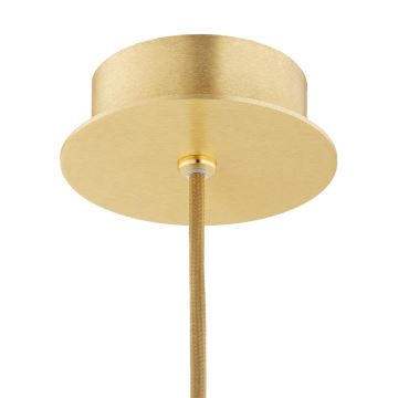 Argon 8448 - Pendel ALMIROS 1xE27/15W/230V diameter 30 cm alabast guldfarvet