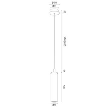 Argon 8489 - Pendel HAMPTON 1xE14/7W/230V guldfarvet