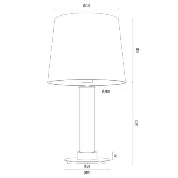 Argon 8541 - Bordlampe HAMPTON 1xE27/15W/230V 57 cm beige