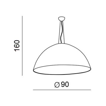 Azzardo AZ1402 - Lysekrone i snor MAGMA 4xE27/60W/230V