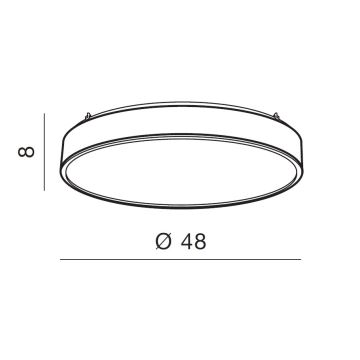 Azzardo AZ2716 - LED lysdæmper loftslampe COLLODI 1xLED/50W/230V + fjernbetjening