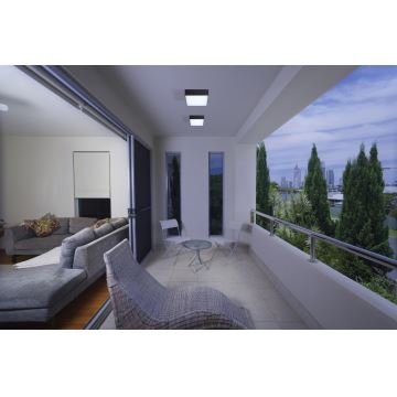 Azzardo AZ4497 - Udendørs LED loftlampe CASPER LED/15W/230V IP54 firkantet
