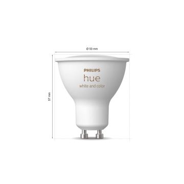 Basissæt Philips Hue WHITE AND COLOR AMBIANCE 3xGU10/4,2W/230V 2000-6500K + tilslutningsenhed