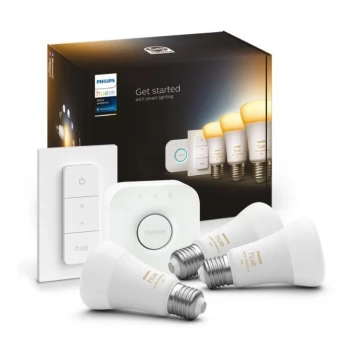 Basissæt Philips Hue White Ambiance 3xE27/8W 2200-6500K + tilslutningsenhed og fjernbetjening