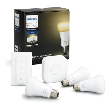 Basissæt Philips Hue WHITE AMBIANCE 3xE27/9,5W/230V