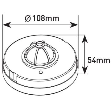 Bevægelsessensor 360° 1200W/230V hvid