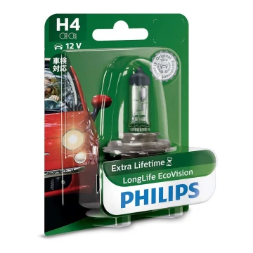 Bilpære Philips ECO VISION 12342LLECOB1 H4 P43t-38/55W/12V 3100K