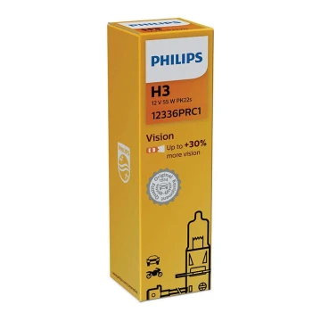 Bilpære Philips VISION 12336PRC1 H3 PK22s/55W/12V 3200K