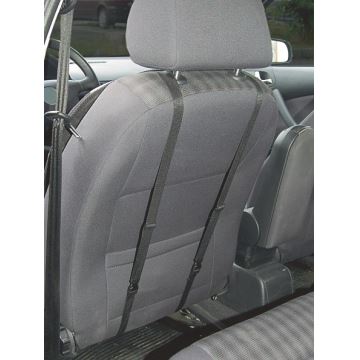 Bilsædeovertræk med varme og termostat 12V grå/sort