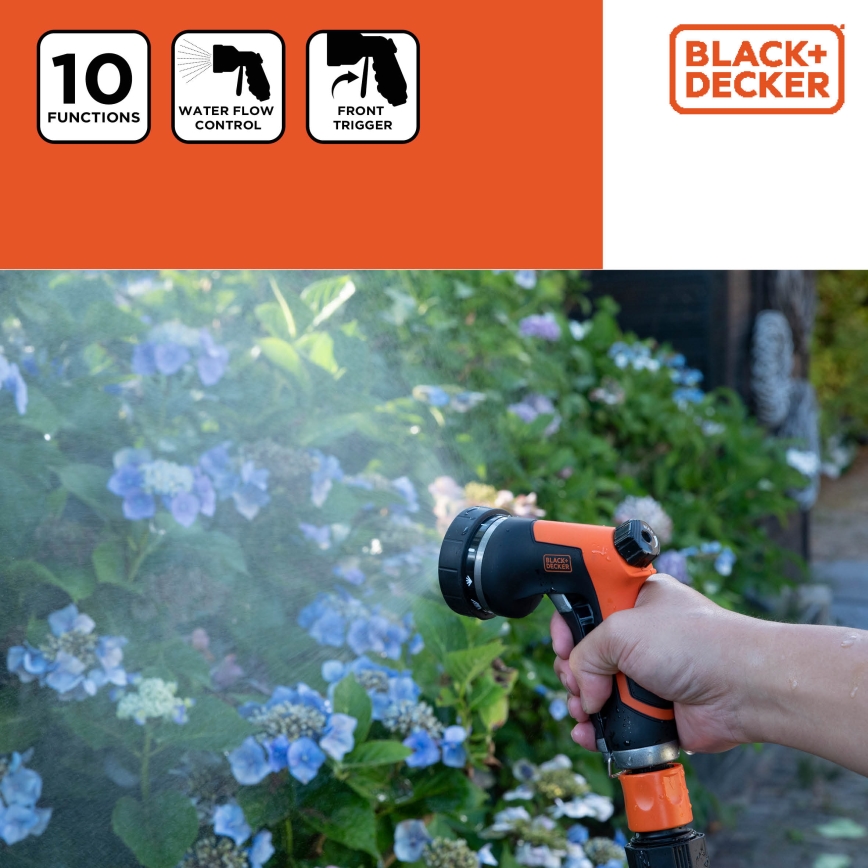 BLACK+DECKER - Vandingspistol 10 funktioner