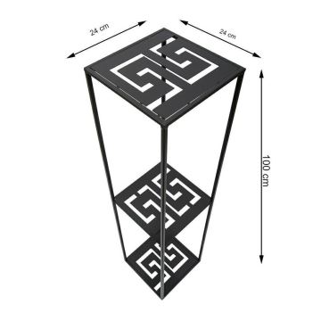 Blomsterstativ 100x24 cm sort