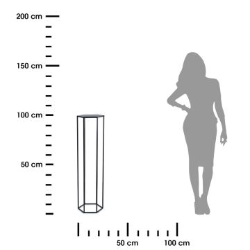 Blomsterstativ 100x24 cm sort