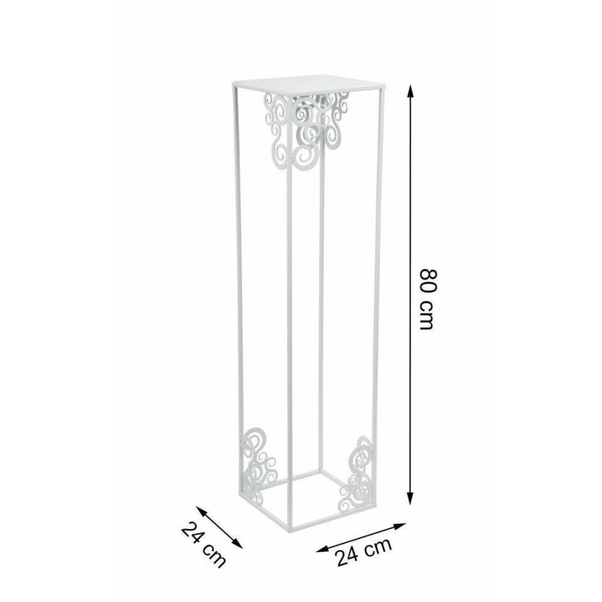 Blomsterstativ 80x24 cm hvid