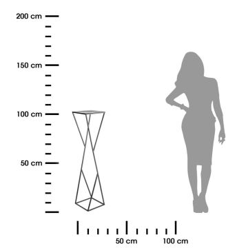 Blomsterstativ LOFT 100x23,5 cm sort