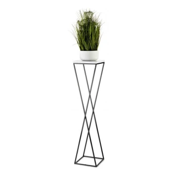 Blomsterstativ LOFT 100x24 cm sort/hvid