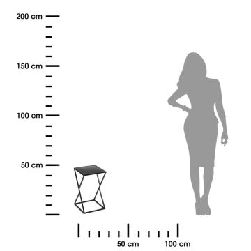 Blomsterstativ LOFT 40x23,5 cm sort