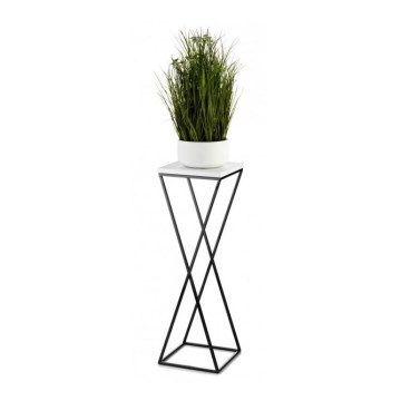 Blomsterstativ LOFT 70x24 cm sort/hvid