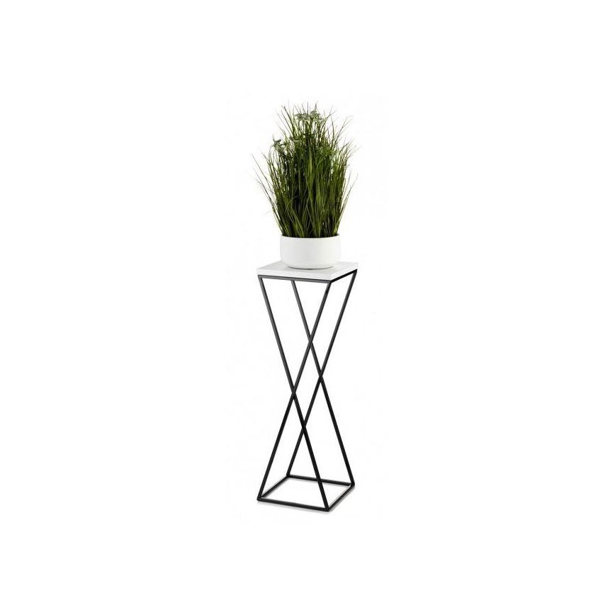 Blomsterstativ LOFT 70x24 cm sort/hvid