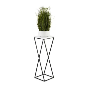 Blomsterstativ LOFT 70x24 cm sort/hvid