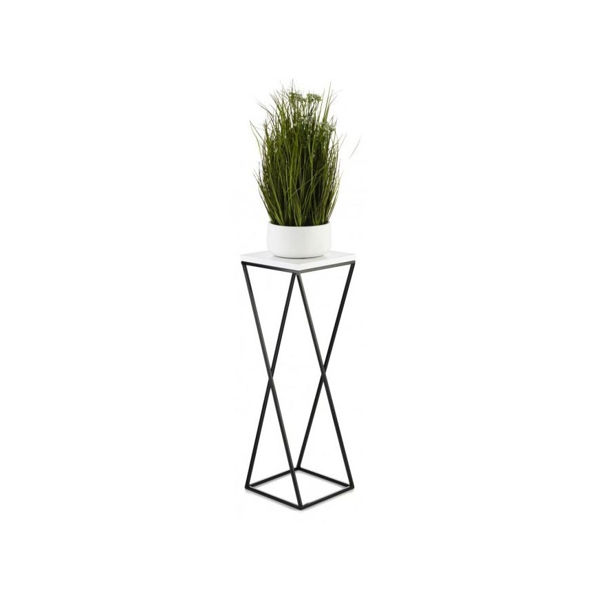 Blomsterstativ LOFT 70x24 cm sort/hvid