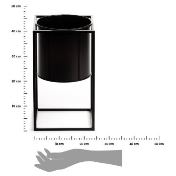 Blomsterstativ RING 40x23 cm sort