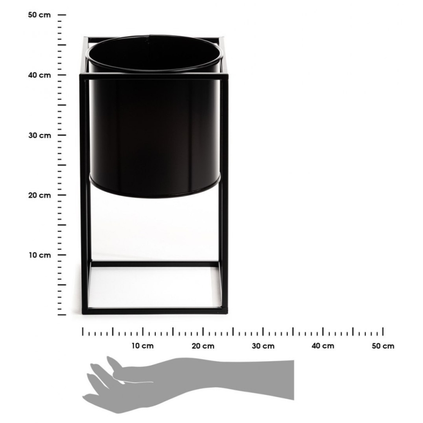 Blomsterstativ RING 40x23 cm sort