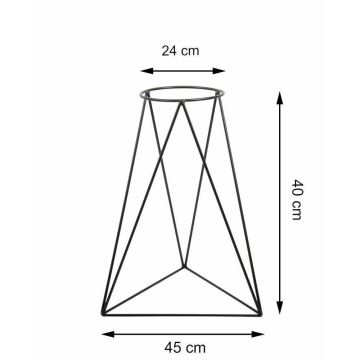 Blomsterstativ TRIANGL 40x45 cm sort