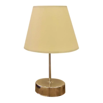 Bordlampe 1xE27/60W/230V beige/guldfarvet