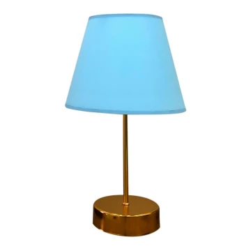 Bordlampe 1xE27/60W/230V blå/kobber