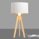 Bordlampe ALBA 1xE27/60W/230V hvid/guldfarvet/fyrretræ