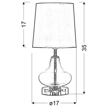 Bordlampe ALLADINA 1xE14/40W/230V bronzefarvet