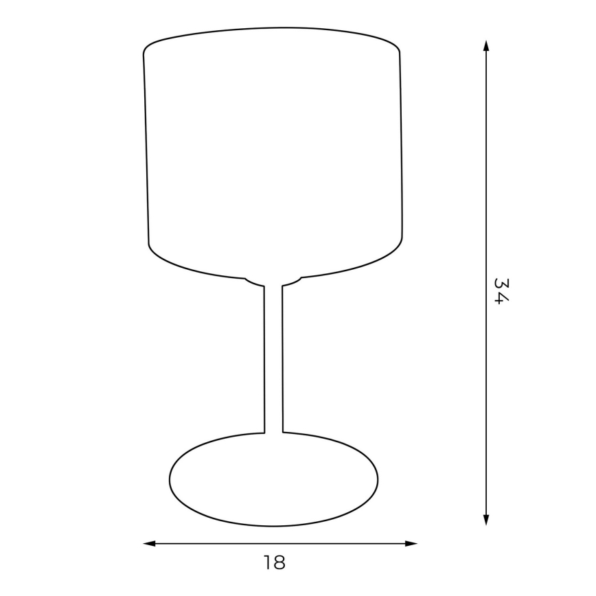 Bordlampe ARDEN 1xE27/60W/230V diameter 18 cm grøn/gylden