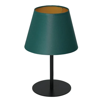 Bordlampe ARDEN 1xE27/60W/230V diameter 20 cm grøn/gylden
