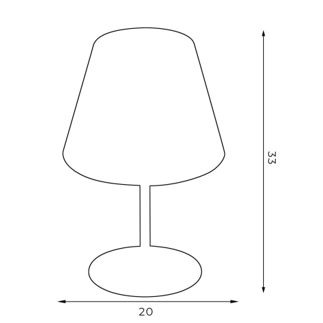 Bordlampe ARDEN 1xE27/60W/230V diameter 20 cm sort/hvid