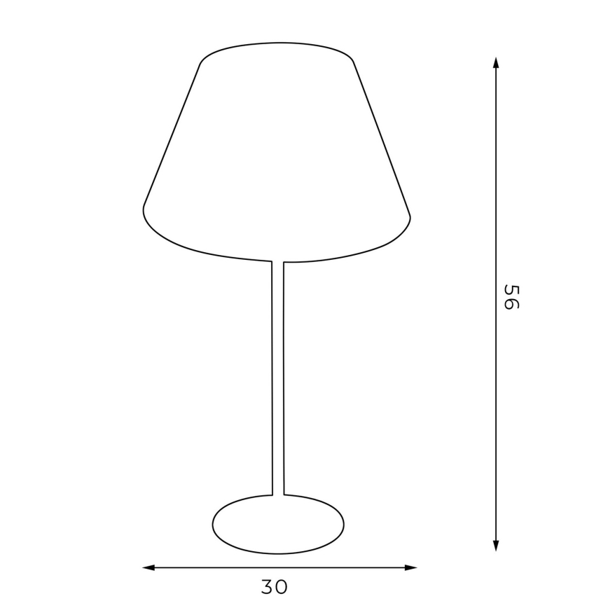 Bordlampe ARDEN 1xE27/60W/230V diameter 30 cm lilla/gylden