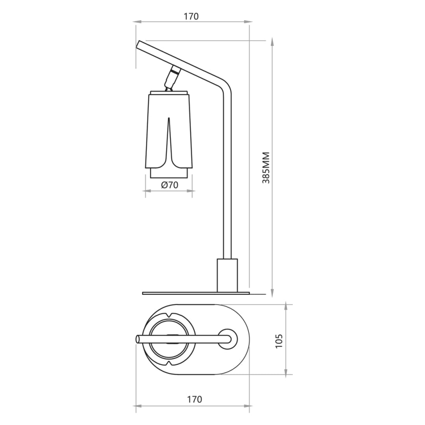 Bordlampe BLOMST 1xGU10/8W/230V hvid