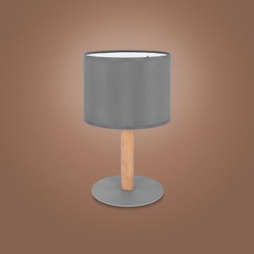Bordlampe DEVA 1xE27/15W/230V grå/træ
