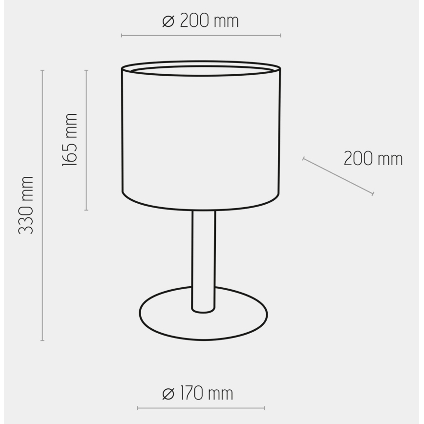 Bordlampe DEVA 1xE27/15W/230V grå/træ