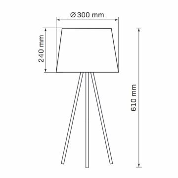 Bordlampe ELENA 1xE27/20W/230V hvid