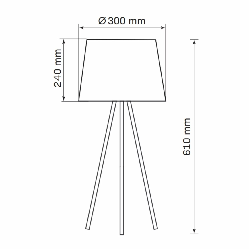 Bordlampe ELENA 1xE27/20W/230V sort