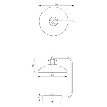 Bordlampe FELIX 1xE27/60W/230V blå